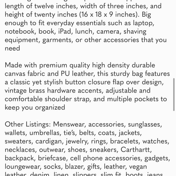 New 21L Vintage Canvas Backpack Yellow - Picture 5 of 5